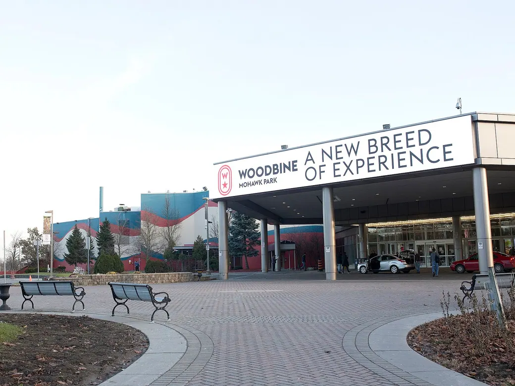 Woodbine Mohawk Park entrance canopy and plaza